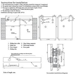 KIT Box Doccia in acciaio inox lucido sistema angolare