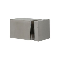 Distanziale quadrato 45x45 con collare viti nascoste in acciaio inox 316 Satinato - h60