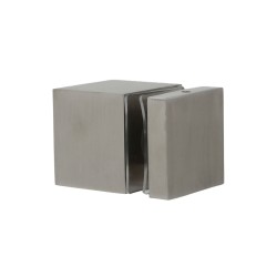 Distanziale quadrato 45x45 con collare viti nascoste in acciaio inox 316 Satinato - h40