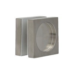 Maniglia Quadrata per Porta e Box Doccia Scorrevoli In Acciaio Inox Satinato - 4,5x4,5cm