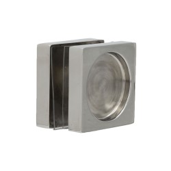 Maniglia Quadrata per Porta e Box Doccia Scorrevoli In Acciaio Inox Lucido - 4,5x4,5cm