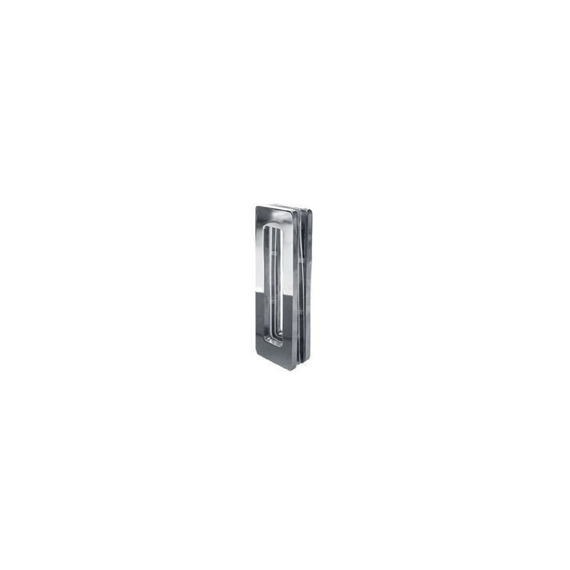 Maniglia rettangolare per porta e box doccia scorrevole i Acciaio Inox Lucido - 15x15cm