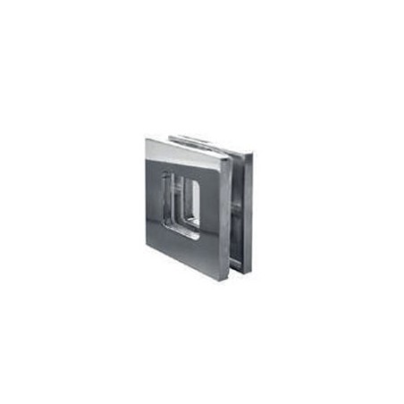 Maniglia Quadrata per Porta e Box doccia Scorrevoli in Acciaio Inox Lucido - 7,5x7,5cm