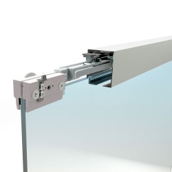 Kit porta scorrevole singola + fisso Frontal Alluminio Anodizzato - 4 mt