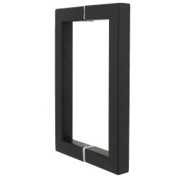 Maniglia Doppia per Porta e Box Doccia in Acciaio Inox Nero - 15 cm