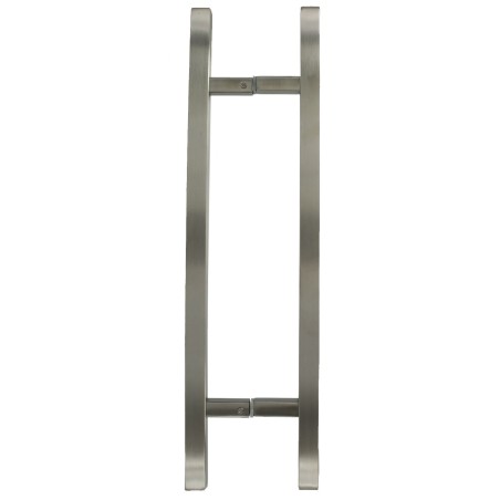 Maniglia Doppia Quadrata per Porta a Battente e Scorrevole in Acciaio Inox Satinato - 45cm