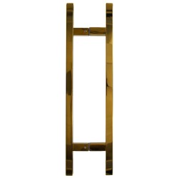 Maniglia Doppia Quadrata per Porta a Battente e Scorrevole in Acciaio Inox Oro - 45cm