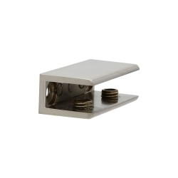 Reggimensola "Rett" in Lega di Zinco Satinata - 6x3cm - Spessore del vetro da 6 a 10mm