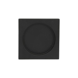 Maniglia adesiva singola in Acciaio Inox Nero per porte scorrevoli - 7x7cm