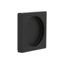 Maniglia adesiva singola in Acciaio Inox Nero per porte scorrevoli - 7x7cm