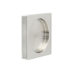 Maniglia adesiva singola in Acciaio Inox Lucido per porte scorrevoli - 7x7cm