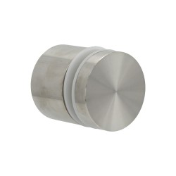 Distanziale cilindrico con Collare senza viti a Vista in Acciaio Inox Satinato - h30 Diametro 48mm